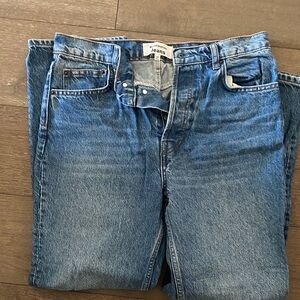 Women's Reformation Blue Denim Jeans - Classic Straight Fit
